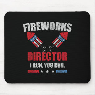 Am 4. Juli Feuerwerk Direktor Ich leite Sie laufen Mousepad