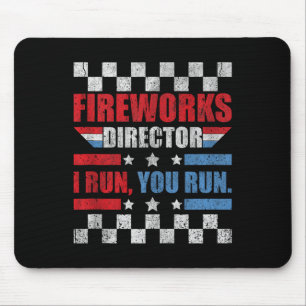 Am 4. Juli Feuerwerk Direktor Ich leite Sie laufen Mousepad