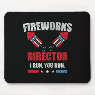 Am 4. Juli Feuerwerk Direktor Ich leite Sie laufen Mousepad