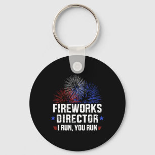 Am 4. Juli Feuerwerk Direktor Ich leite Sie laufen Schlüsselanhänger