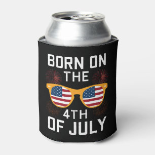Am 4. Juli Geboren Geburtstags-Sonnenbrille USA Dosenkühler