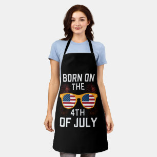 Am 4. Juli Geboren Geburtstags-Sonnenbrille USA Schürze