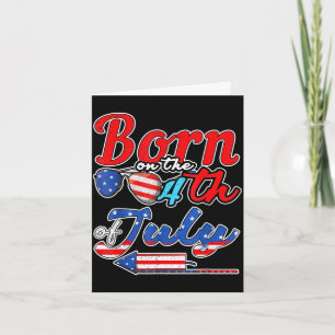 Am 4. Juli geboren zum Geburtstag feiern Karte