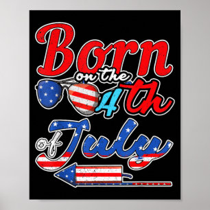 Am 4. Juli geboren zum Geburtstag feiern Poster