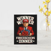 Am 4. Juli Gewinner Firecracker Dinne Karte (Gelbe Blume)