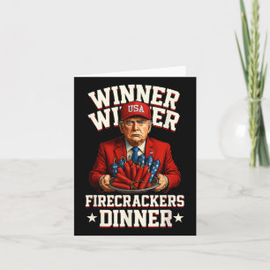 Am 4. Juli Gewinner Firecracker Dinne Karte