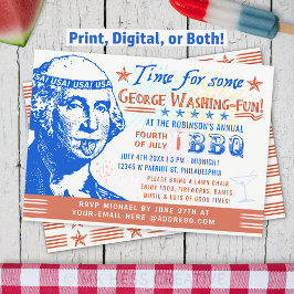 Am 4. Juli GRILLEN Barbecue Party | Washington Einladung