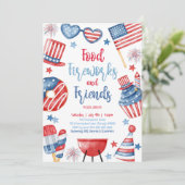 am 4. Juli GRILLEN Einladung zur Unabhängigkeit (Stehend Vorderseite)