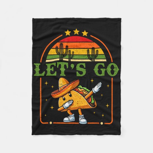 Am 4. Juli Ließ Patriotic Dabbing Taco Meme' Fleecedecke (Vorderseite)