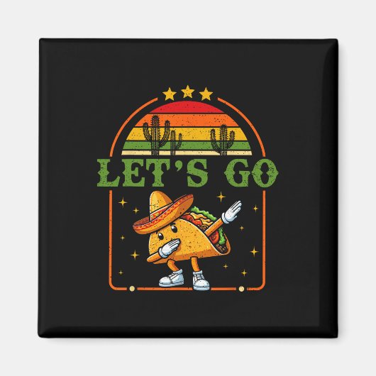 Am 4. Juli Ließ Patriotic Dabbing Taco Meme' Magnet (Vorne)