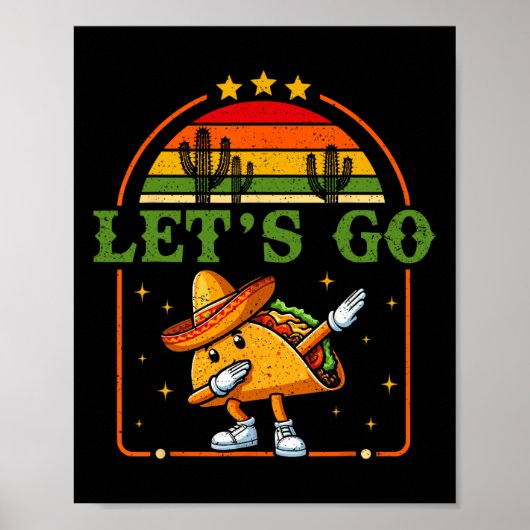 Am 4. Juli Ließ Patriotic Dabbing Taco Meme' Poster (Vorne)