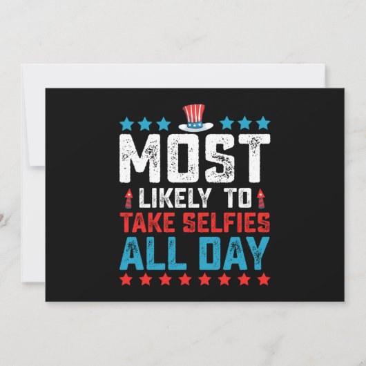 Am 4. Juli nehmen Sie Selbis am höchstwahrscheinli Einladung (Vorderseite)