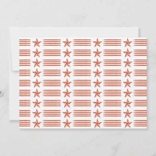 Am 4. Juli Party der Unabhängigkeit | Washington Einladung (Rückseite)