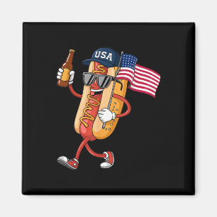 Am 4. Juli Unabhängigkeitstag Hot Dog Dackeln Magnet