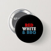 Am 4. Juli Vierte Retro Usa Red White Grillen Button (Vorne & Hinten)