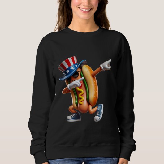 Am 4. Juli von HotDog Sweatshirt (Vorderseite)
