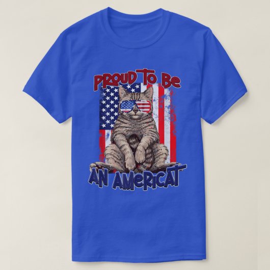 Am 4. Juli war die geblasene US-Flagge Cat 4. T-Shirt (Design vorne)
