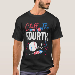 Am 4. Juli wird der vierte Baseballfußball abgespi T-Shirt