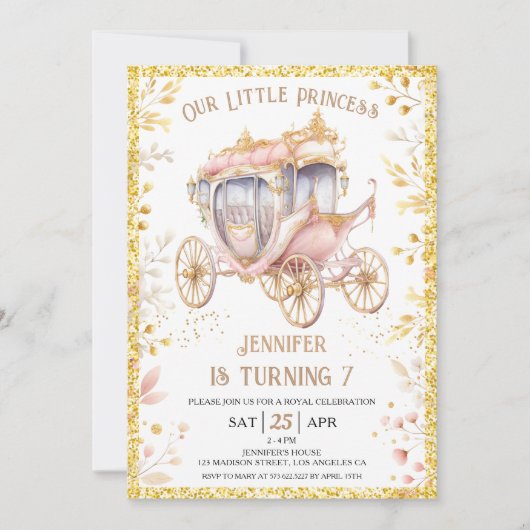 Am 7. Geburtstag Einladung (Vorderseite)