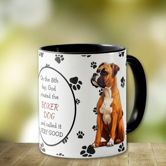 Am 8. Tag erschuf Gott Boxer-Hunde Tasse