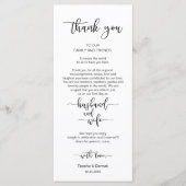 Am Abend Platz Einstellung Vielen Dank, Black Schr Programm (Vorderseite)