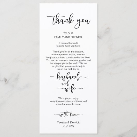 Am Abend Platz Einstellung Vielen Dank, Black Schr Programm (Vorderseite)