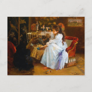 Am Abend von Romà Ribera (1894) Postkarte