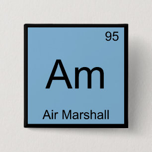 Am - Air Marshall Chemie-Element-Symbol T-Shirt Button