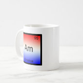 Am - America Chemistry Element Symbol Funny Kaffeetasse (Vorderseite Links)