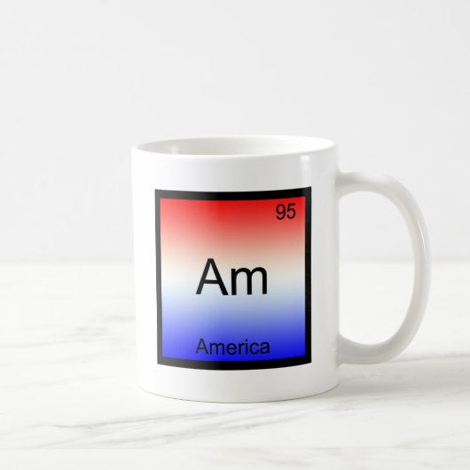 Am - America Chemistry Element Symbol Funny Kaffeetasse (Rechts)