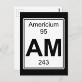 Am - Americium Postkarte (Vorne/Hinten)