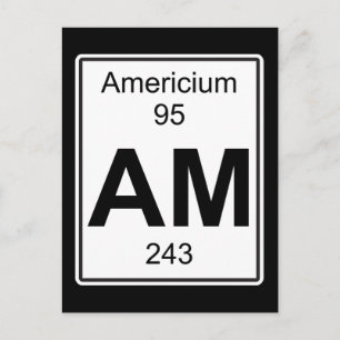 Am - Americium Postkarte