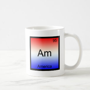 Am - Amerika Chemie Element Symbol Lustig Kaffeetasse