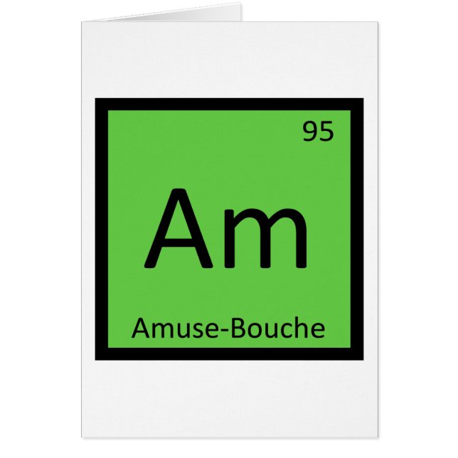 Am - Amuse-Bouche Chemistry Periodic Table (Vorne)