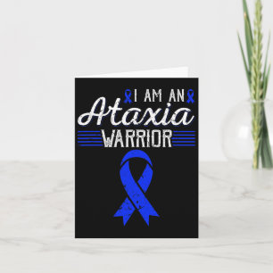 Am An Ataxia Warrior Blaues Band Bewusstsein  Karte