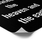 Am Anfang — Art Print - Genesis 1 Poster (Ecke)