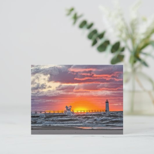 Am Anfang der Sunset Postkarte (Stehend Vorderseite)
