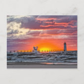 Am Anfang der Sunset Postkarte (Vorderseite)