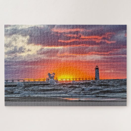 Am Anfang des Sonnenuntergangs Puzzle (Horizontal)