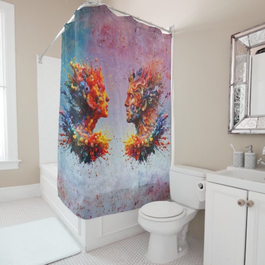 Am Anfang... Duschvorhang (Beispiel)