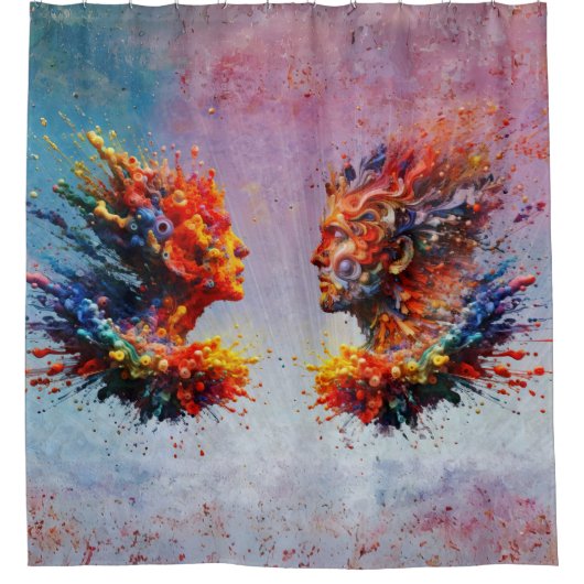 Am Anfang... Duschvorhang (Vorderseite)