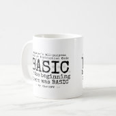 Am Anfang gab es BASIC.w Kaffeetasse (Vorderseite Links)