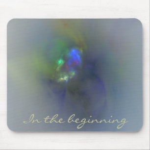 Am Anfang glühendes Fraktal Mousepad