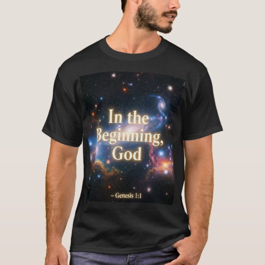 Am Anfang, Gott - Grafisches T-Shirt (Vorderseite)