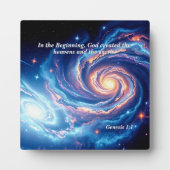 Am Anfang, Gott und Schöpfung Verse Fotoplatte (Vorderseite)