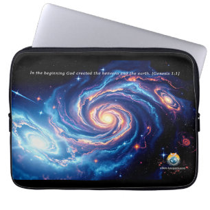 Am Anfang, Gott und Schöpfung Verse Laptopschutzhülle