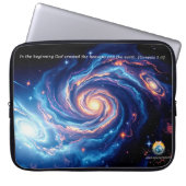 Am Anfang, Gott und Schöpfung Verse Laptopschutzhülle (Vorderseite)