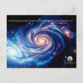 Am Anfang, Gott und Schöpfung Verse Postkarte (Vorderseite)