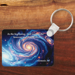 Am Anfang, Gott und Schöpfung Verse Schlüsselanhänger