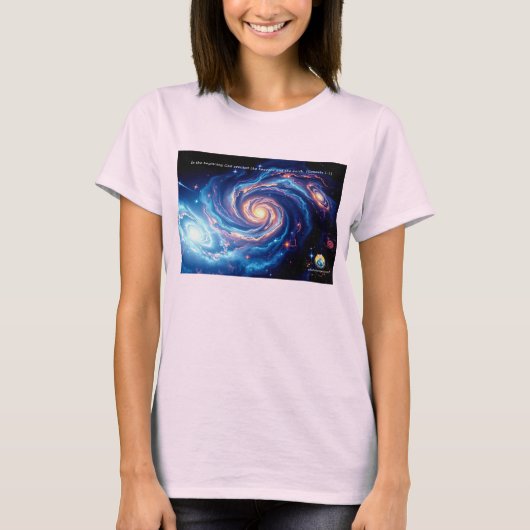 Am Anfang, Gott und Schöpfung Verse T-Shirt (Vorderseite)